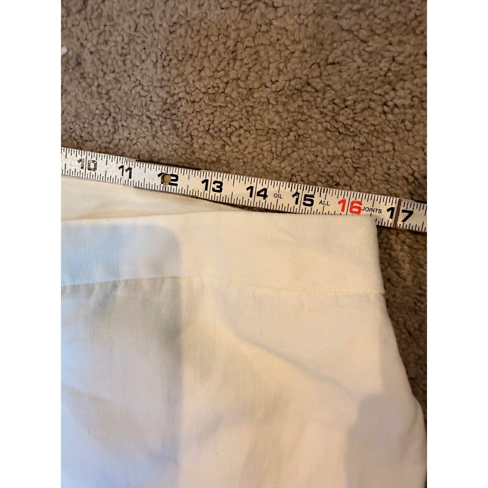 Lafayette 148 New York White Linen Wide Leg Trousers Pants Womens - Picture 5 of 16